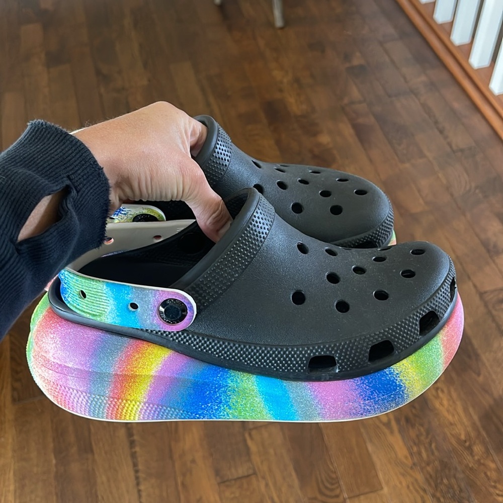 💓Platform Crocs Classic Crush🌈
